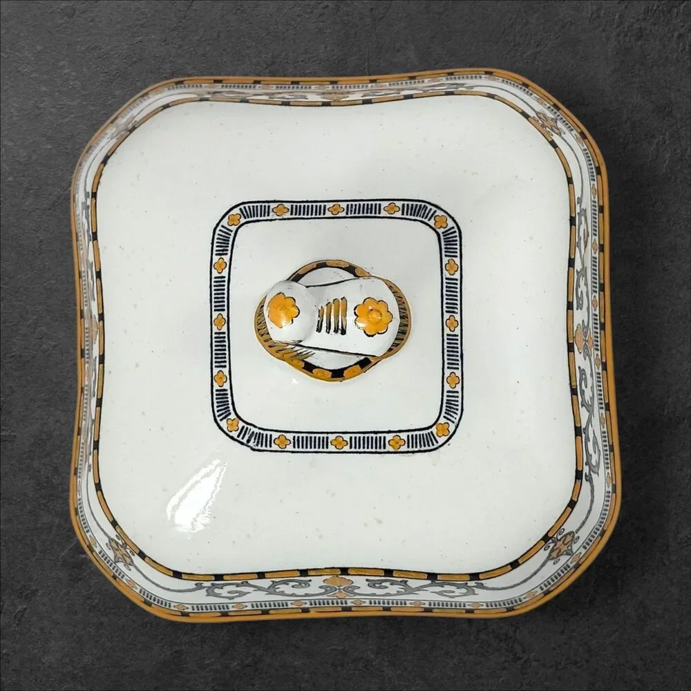 Vintage 1935 Ridgways Royal Semi Porcelain Covered Casserole Tureen England Rare